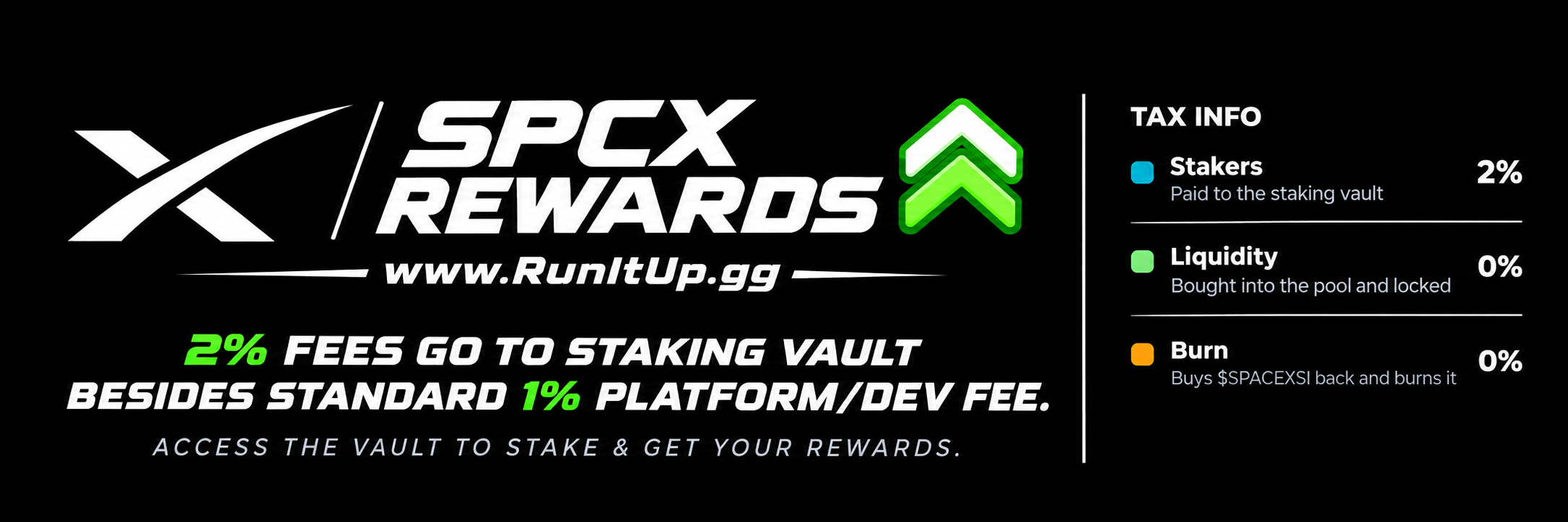 SPCX rewards banner with tax information